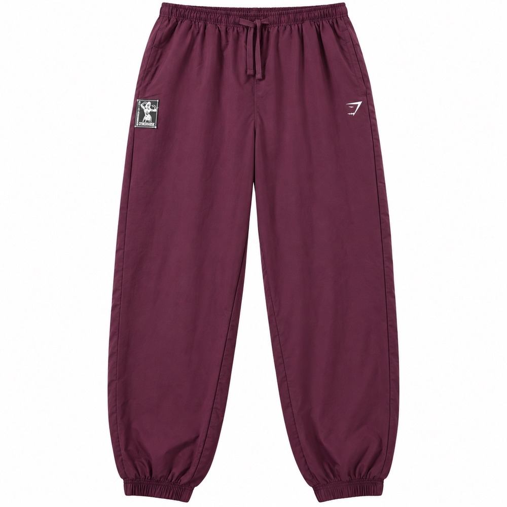 Gymshark Pumper Pants Lifting Club Ripstop Cotton XL Burgundy Gorpcore Pants